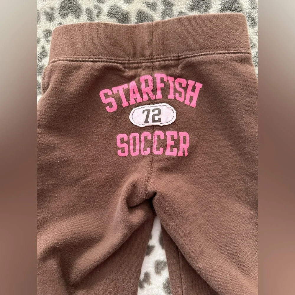 Old Navy Starfish Soccer Graphic Jogger Pants in Brown Size 6-12 Months